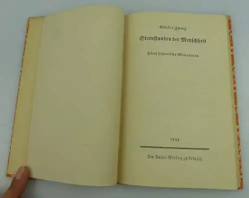 Insel Bücherei: Inselbuch Nr.165 Sternstunden der Menschheit mit Widmung bu0543