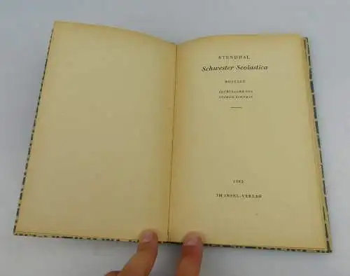 Insel Bücherei: Inselbuch Nr.377 Schwester Scolastica Stendhal Novelle bu0521