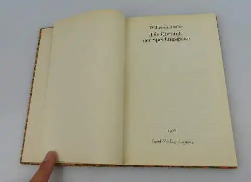 Insel Bücherei Nr. 619 Die Chronik der Sperlingsgasse Wilhelm Raabe bu0496