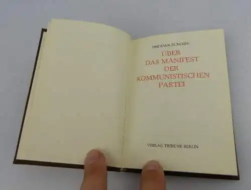 Minibuch: Über das Manifest der kommunistischen Partei ECHTES LEDER !! bu0493