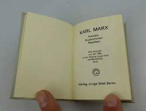 Minibuch: Karl Marx Porträts Illustrationen Plastiken Verlag Junge Welt bu0413