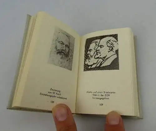 Minibuch: Karl Marx Porträts Illustrationen Plastiken Verlag Junge Welt bu0413