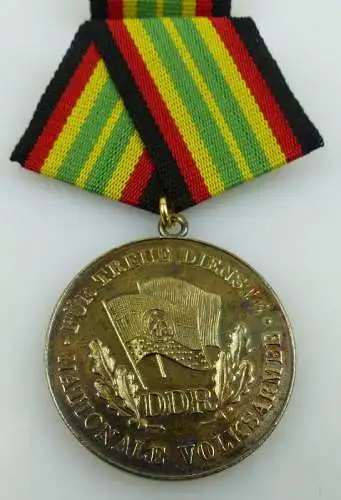 Medaille für treue Dienste NVA Stufe Gold 900 Silber, Punze 11 Nr.149h, Orden925