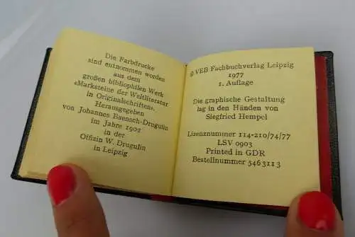 Minibuch An der Wiege des Alphabets Hans Lülfing Offizin Andersen Nexö bu0304