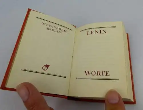 Minibuch: Lenin - Worte Dietz Verlag Berlin 1980 Lizensnummer1  bu0265