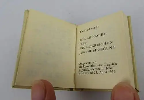 Minibuch: Karl Liebknecht - mit Widmung und originaler Unterschrift !!! bu0264