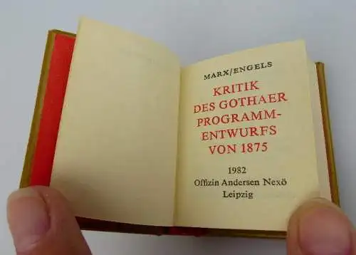 Minibuch Marx/ Engels Kritik des Gothaer Programmentwurfs 1875 bu0257