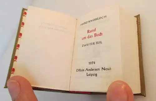 Minibuch Heinz Knobloch Rund um das Buch Offizin Andersen Nexö bu0189