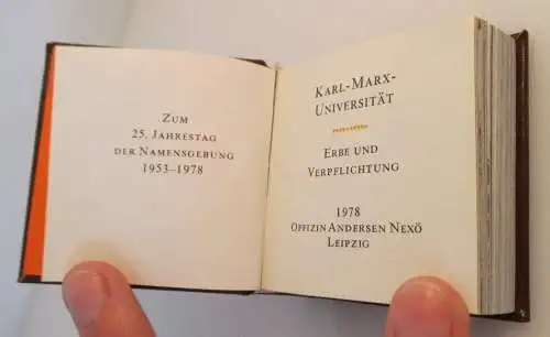 Minibuch: Karl-Marx-Universität Erbe und Verpflichtung bu0184