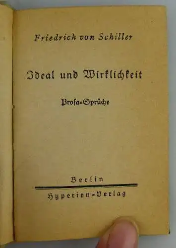 Minibuch: Ideal und Wirklichkeit von Friedrich von Schiller Buch1564