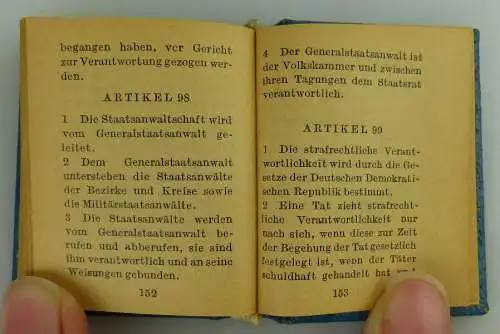 Minibuch: Verfassung der DDR vom 6. April 1968 Anläßlich des 20. Jahres Buch1560