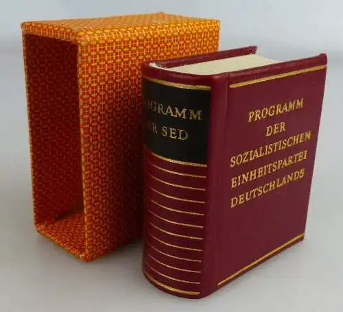 Minibuch: Programm der SED Offizin Andersen Nexö 1977 Buch1542