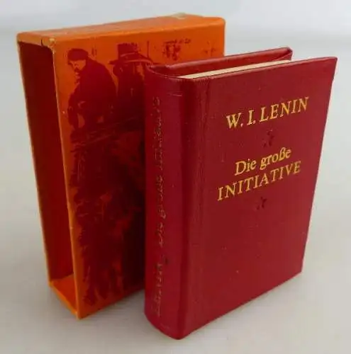 Minibuch Die große Initiative W.I. Lenin mit Danksagung Buch1539