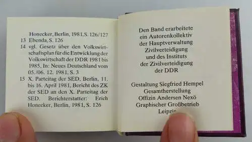 Minibuch Die Zivilverteidigung der DDR 1983 Buch1537