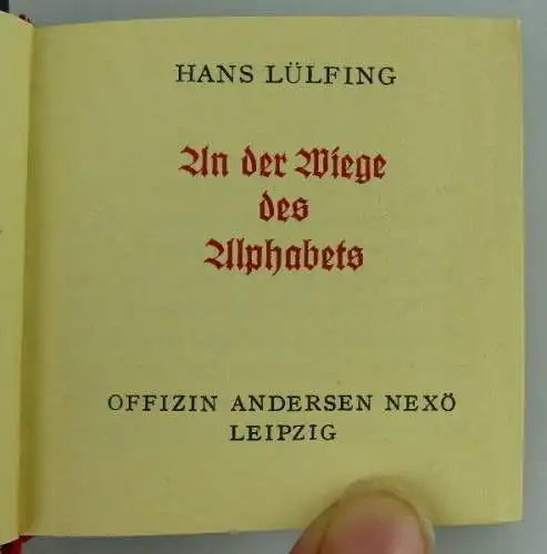 Minibuch: An der Wiege des Alphabetes von Hans Lülfing 1977 VEB Fachbuc Buch1536