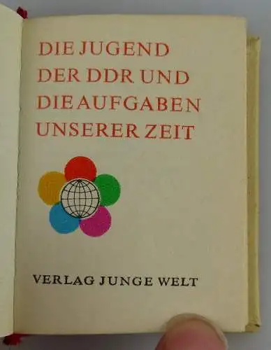 Minibuch: Die Jugend der DDR & die Aufgaben unserer Zeit Egon Krenz übe Buch1532