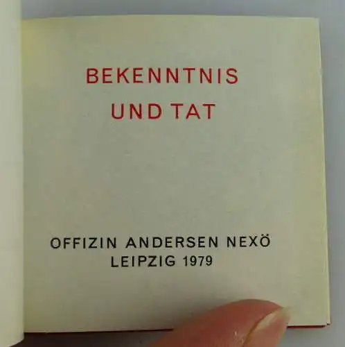 Minibuch: Bekenntnis und Tat 1979 Offizin Andersen Nexö, Buch1523