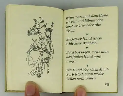 Minibuch: Katzen-, Hund- und Pferde Sprüch Buchverlag der Morgen Berlin Buch1490