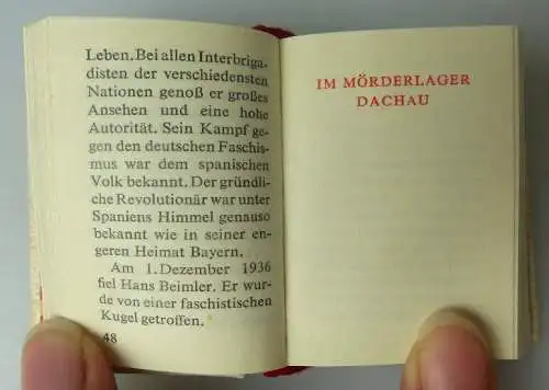 Minibuch: Hans Beimler Freund Genosse unser Vorbild 1979, Buch1477