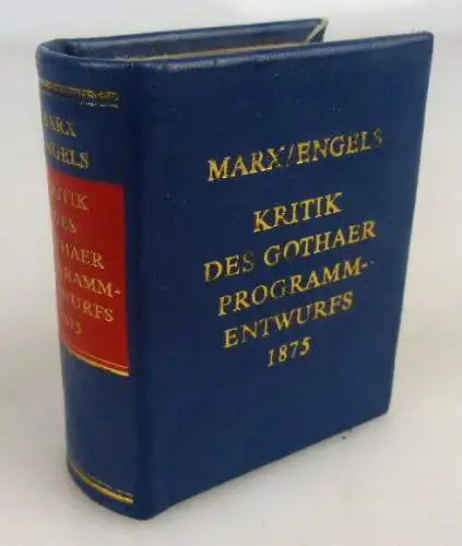 Minibuch Friedrich Engels 1983 Kritik des Gothaer Prog Vollgoldschnitt Buch1472