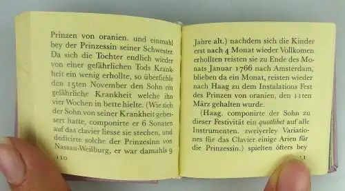 Minibuch Wolfgang Amadeus Mozart Lebensbeschreibungen, 1989 VEB Dt. V Buch1454