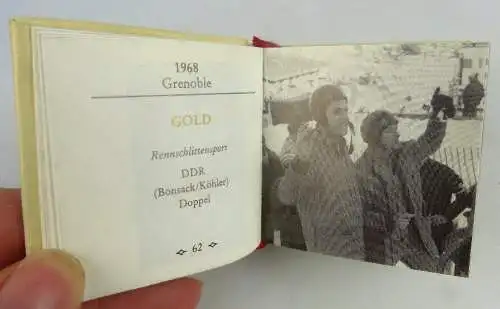 Minibuch:Olympische Spiele Medaillengewinner der DDR Leipzig 1987 Buch1451