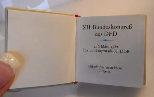 Minibuch: 12.Bundeskongreß des DFD 5./6. März 1987 bu0075