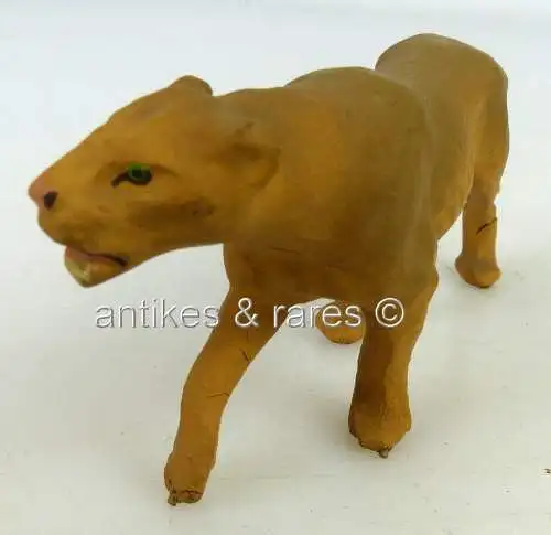 altes Lineol Tier: Raubkatze anschleichend (linol112)