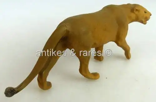 altes Lineol Tier: Raubkatze anschleichend (linol112)