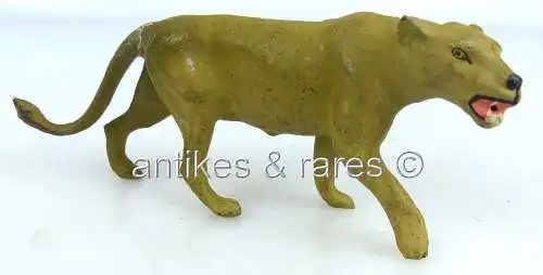 altes Elastolin Tier: angreifende Raubkatze (linol084)