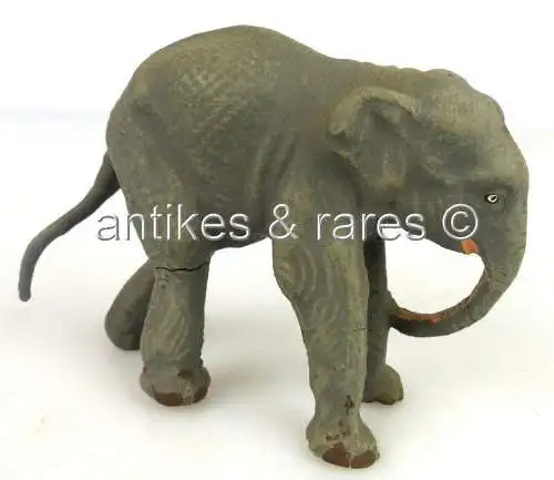 Altes Lineol Tier Elefantenbaby Elefant (linol072)