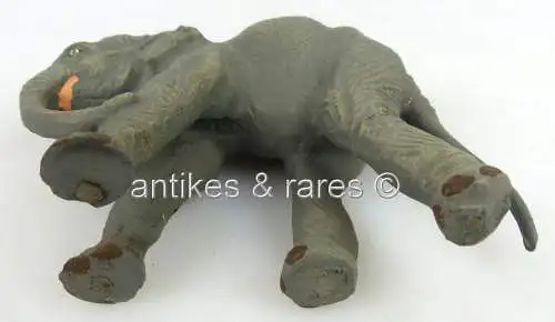 Altes Lineol Tier Elefantenbaby Elefant (linol072)