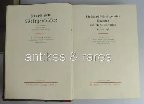 2 Bücher: Propyläen Weltgeschichte, Revolution & Restauration, Die Entstehung de