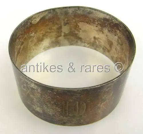 alter Serviettenring in 800 (Ag) Silber, 10. eingraviert / norb575