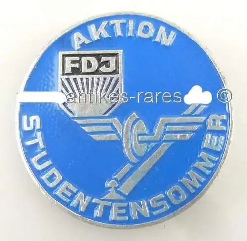 DDR Medaille FDJ Aktion Studentensommer