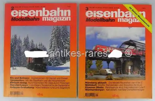 Konvolut 11 Zeitschriften: Eisenbahn Modellbahn Magazin 36. Jahrgang 1998