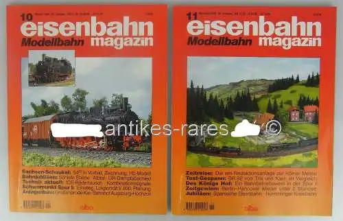 Konvolut 11 Zeitschriften: Eisenbahn Modellbahn Magazin 36. Jahrgang 1998