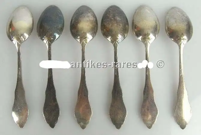 6 wunderschöne alte Teelöffel, Koch & Bergfeld Bremen, Friesen Muster 2
