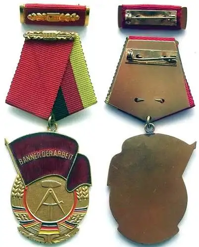 DDR Orden Banner der Arbeit Stufe III mit Schachtel 8 g