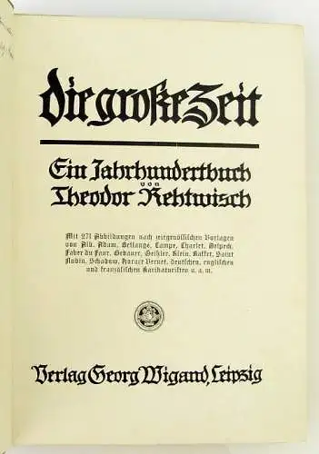 Die große Zeit, Befreiungskriege von Theodor Rehtwisch