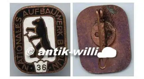 DDR Abzeichen Nationales Aufbauwerk Berlin 1956 bis 1960 or0258