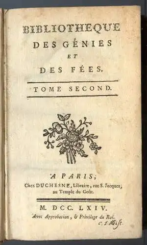 Bibliotheque des genies et des fees 1764