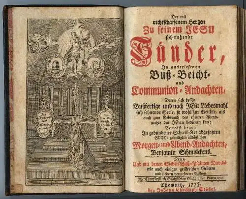 Kommunion Andacht- & Beichtbuch Chemnitz 1775