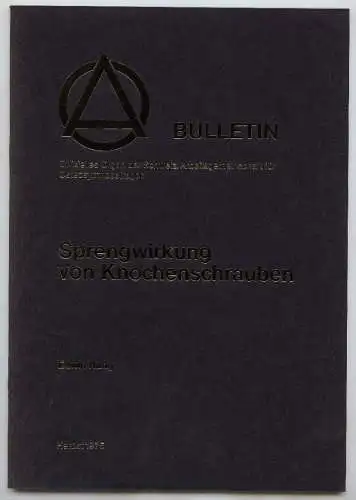 BULLETIN Schweiz Arbeitsgemeinschaft Herbst 1975