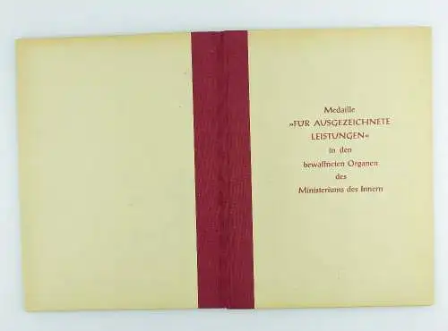 #e2975 Nachlass: DDR Ehrenurkunde für Medaille MdI mit orig. Unterschrift Dickel