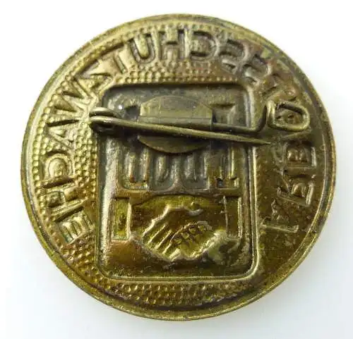 #e2050 Arbeitsschutzwache FDGB goldfarben Abzeichen DDR