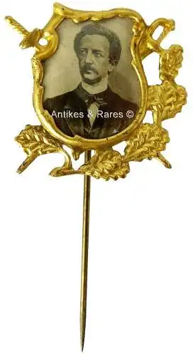 KPD - SPD patriotisches Sympathie Abzeichen Ferdinand Lassalle ca. 1910 (007KPD)