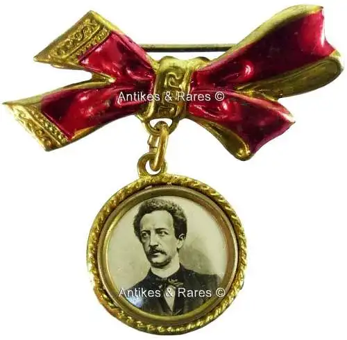 KPD - SPD patriotisches Sympathie Abzeichen Ferdinand Lassalle ca. 1910 (009KPD)