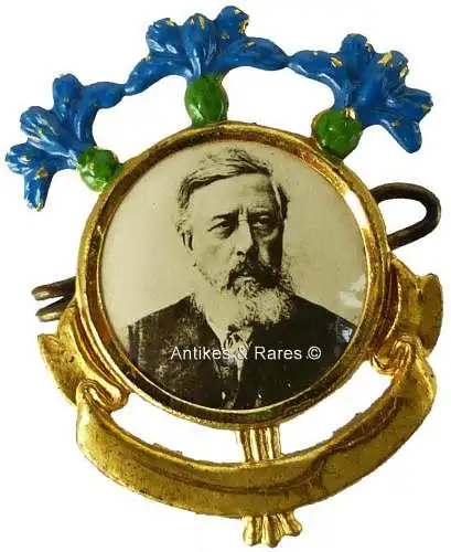 KPD - SPD patriotisches Sympathie Abzeichen Wilhelm Liebknecht ca. 1910 (021KPD)