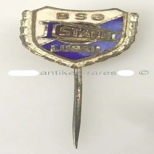DDR Fußball Anstecknadel BSG Stahl Lugau